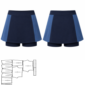Moldes de confeccion para UNIFORMES Polleras Falda de porrista 6056